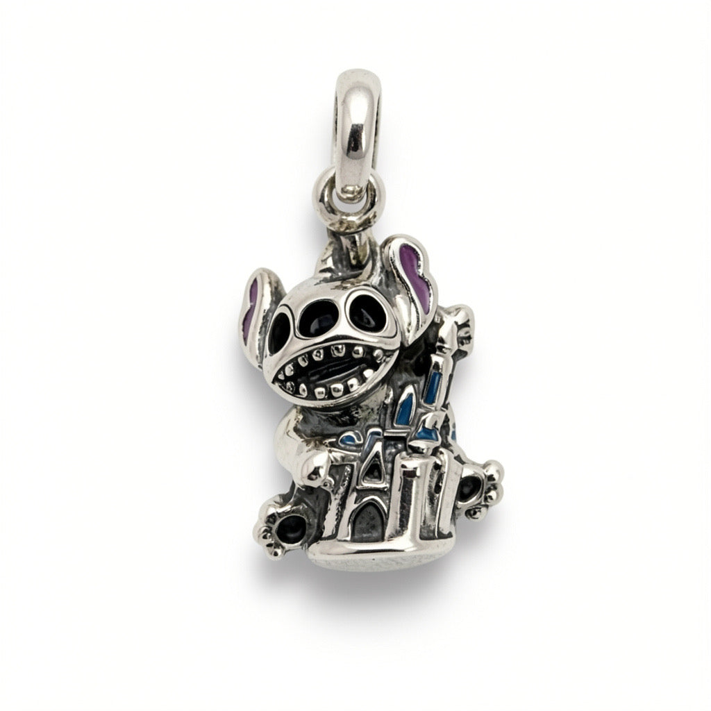 Charm Pandora Disney Stitch et Château Fantasyland
