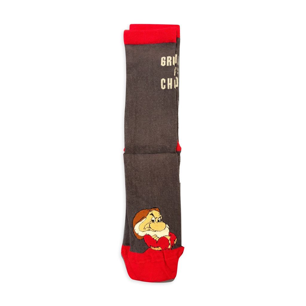 Paire de chaussettes Grincheux Grumpy Disney gris et rouge - vue complète