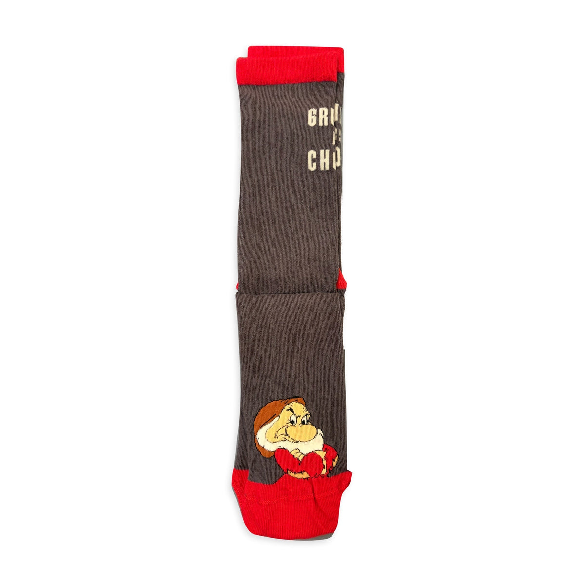 Paire de chaussettes Grincheux Grumpy Disney gris et rouge - vue complète