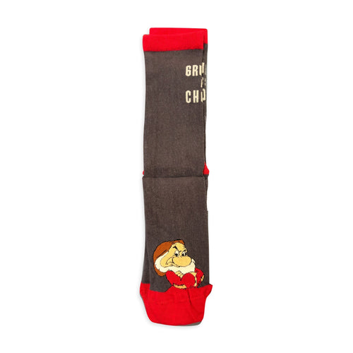 Paire de chaussettes Grincheux Grumpy Disney gris et rouge - vue complète