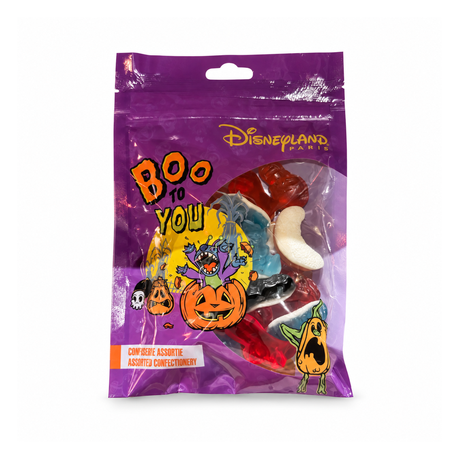 Sachet de Confiseries Halloween « Boo to You » – Disneyland Paris — vue studio sur fond blanc