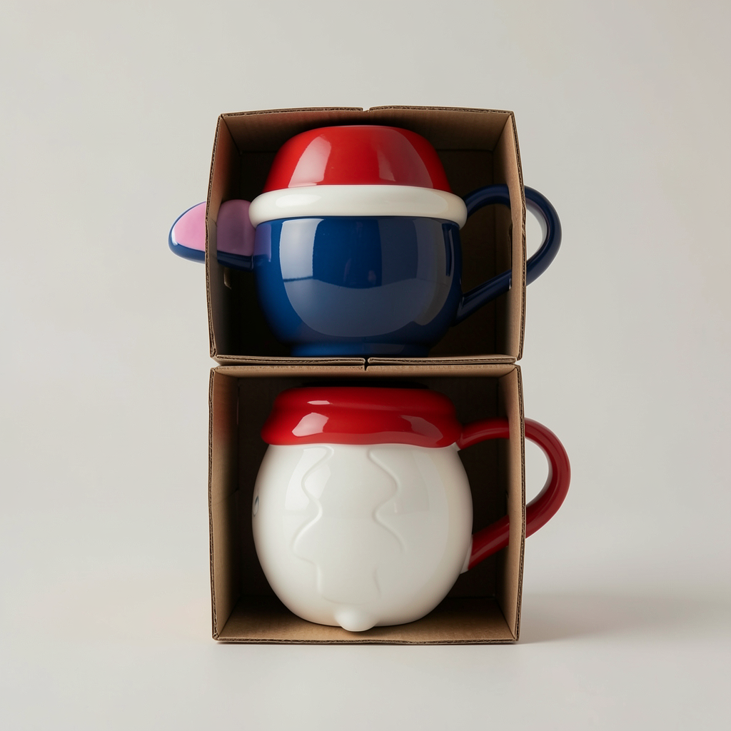 Duo mug et mini mug Stitch Noël Disneyland Paris – photo studio de dos