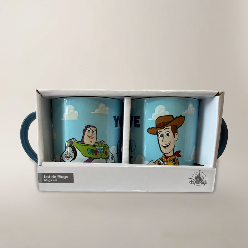Duo de mugs Buzz et Woody Toy Story – vue de face en studio
