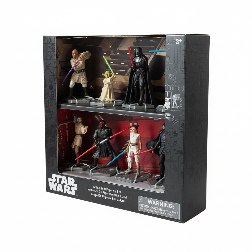 Coffret de 8 figurines Sith et Jedi Star Wars – vue de face