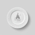 Grande assiette blanche Disney Dream & Shine – Disneyland Paris - vue 1