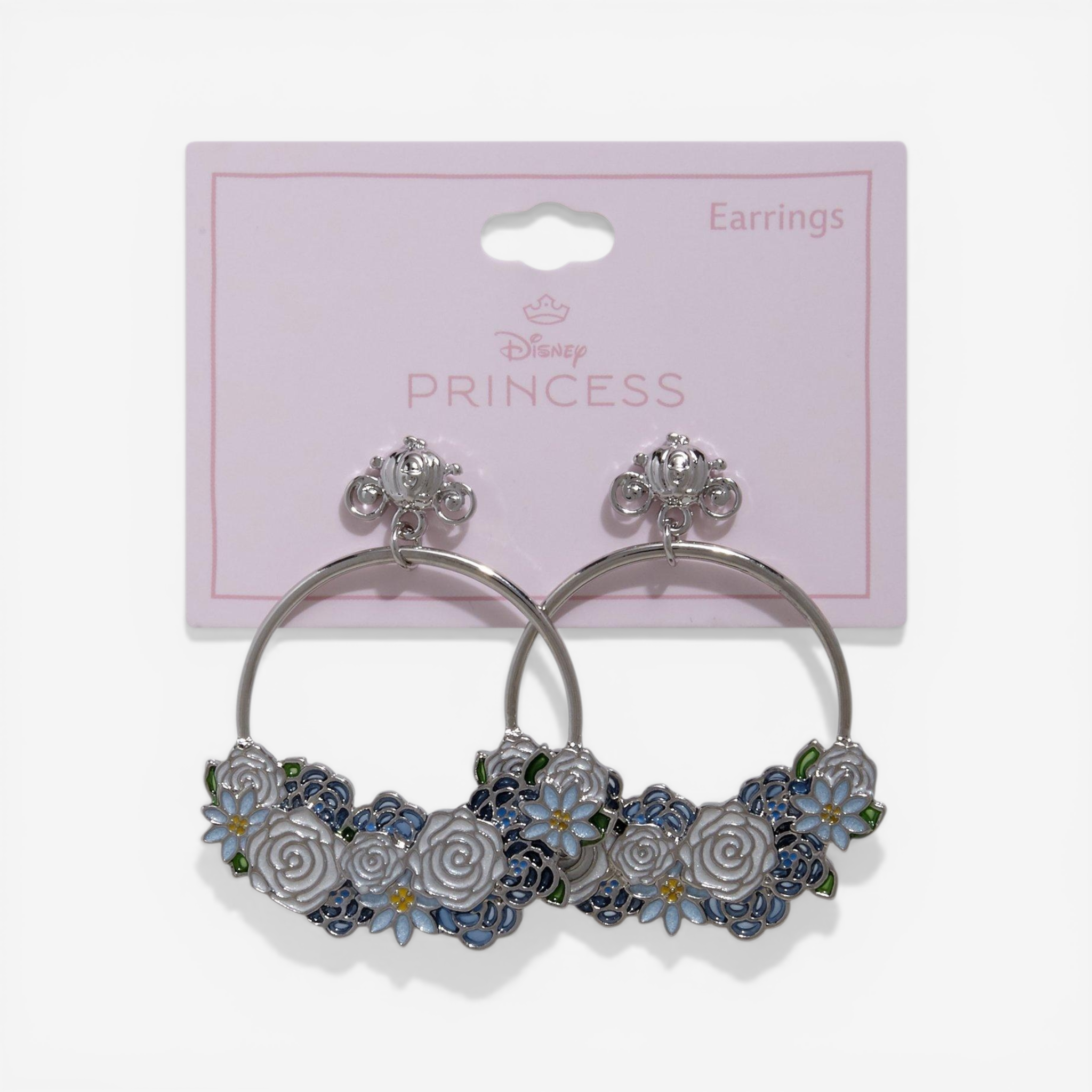 Disney Cinderella Floral Carriage Earrings - US Import