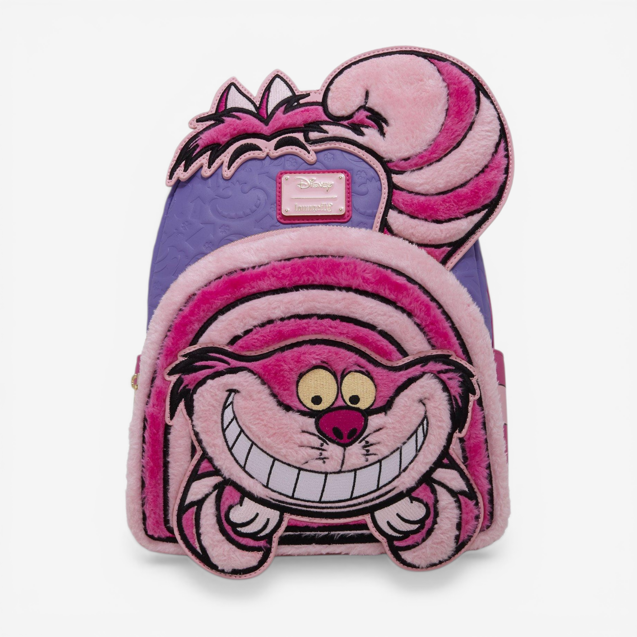 Loungefly Mini Sac à dos Alice au Pays des Merveilles Chat du Cheshire Fuzzy – Import US