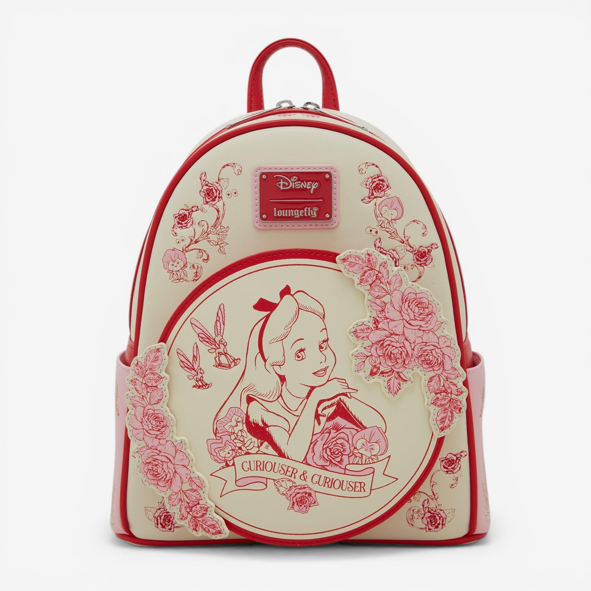 Loungefly Mini Sac à dos Alice au Pays des Merveilles Floral Tonal – Import US