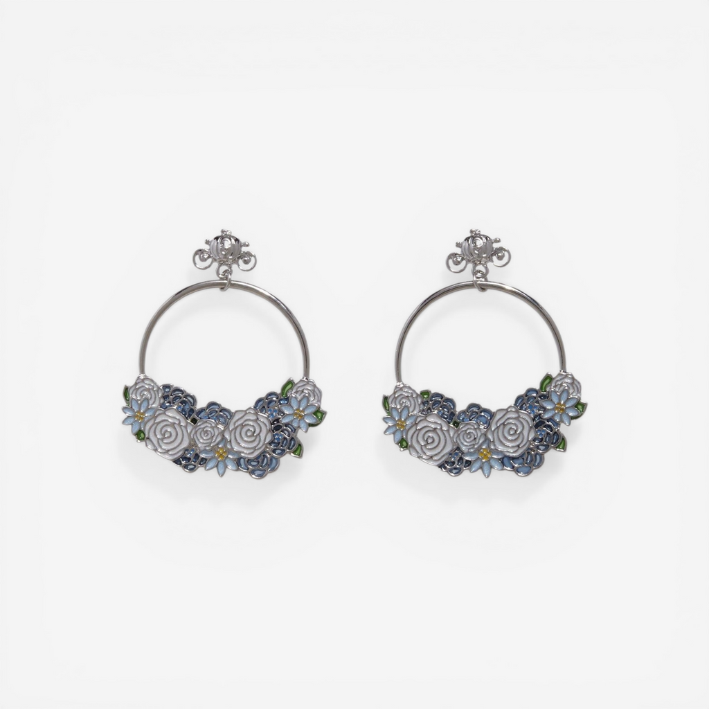Disney Cinderella Floral Carriage Earrings - US Import