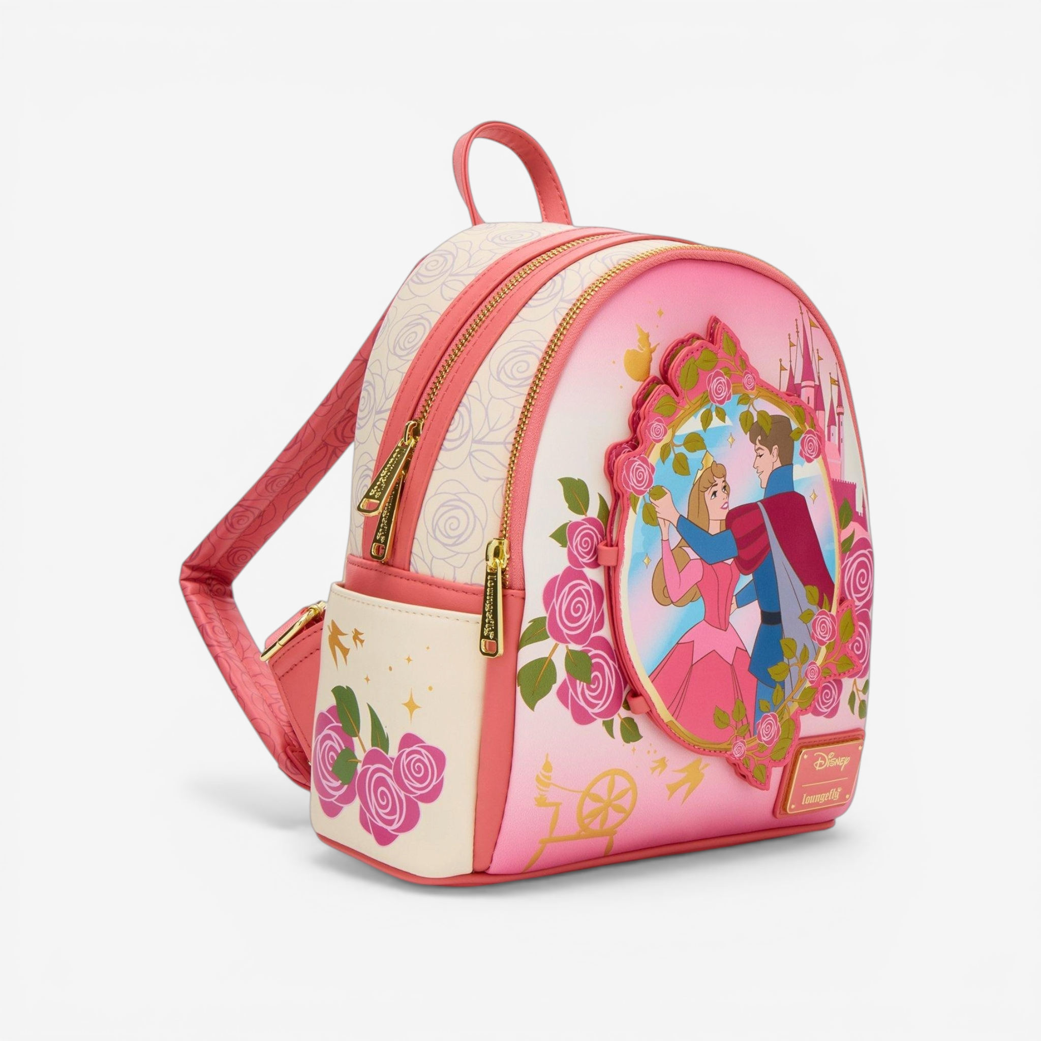 Loungefly Aurora Floral Magnetic Closure Mini Backpack | Sleeping Beauty