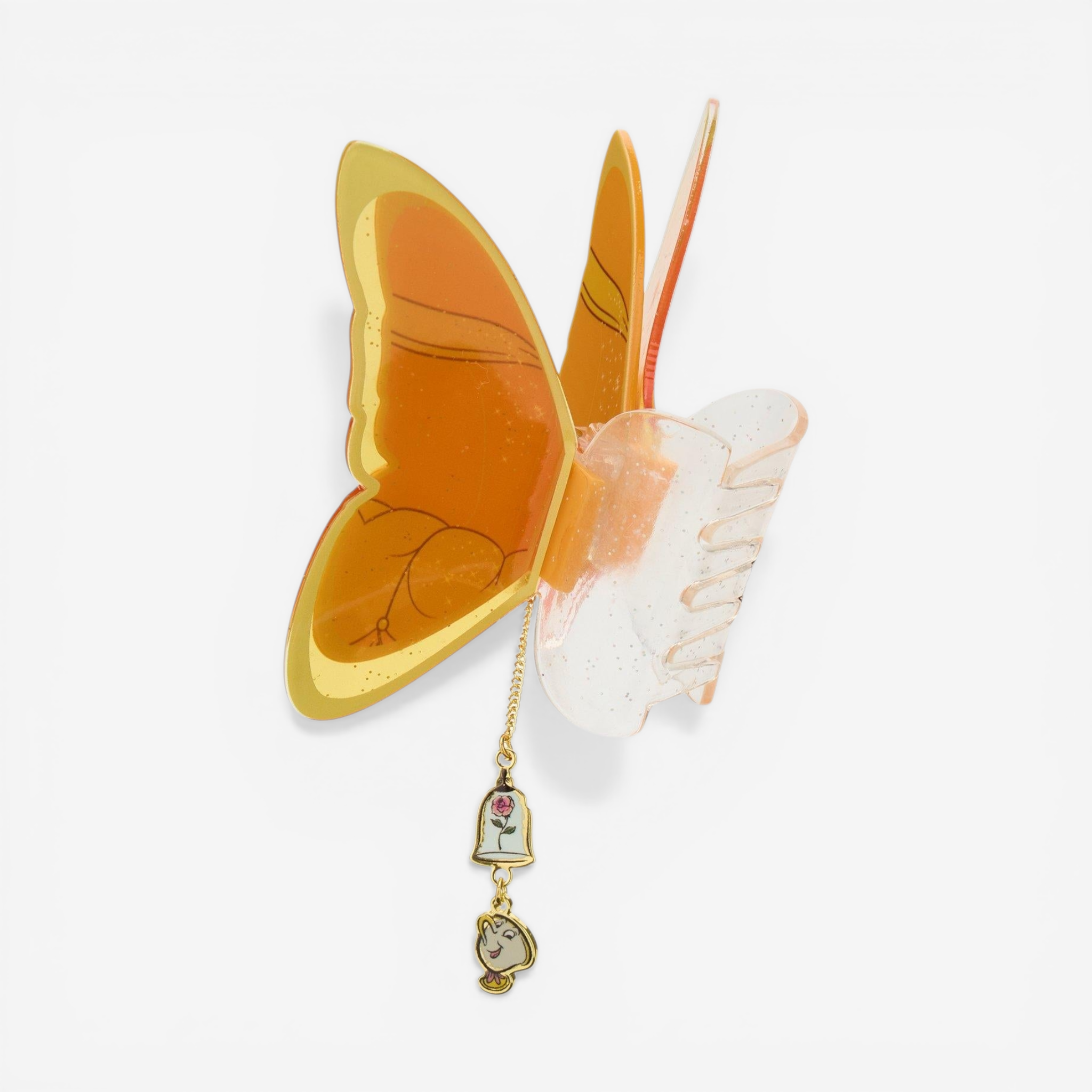 Pince à Cheveux Disney La Belle et la Bête Belle Papillon & Charms – Import US