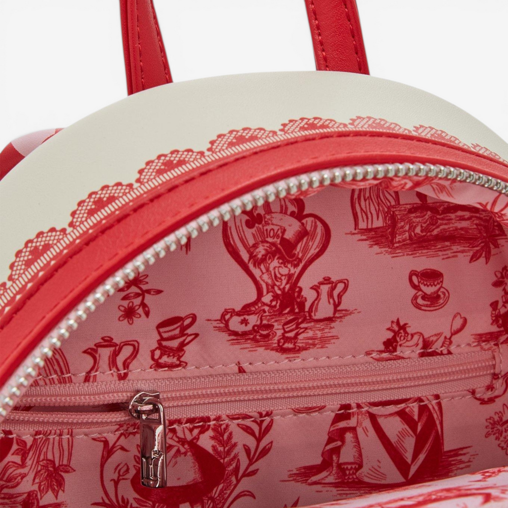 Loungefly Mini Sac à dos Alice au Pays des Merveilles Floral Tonal – Import US