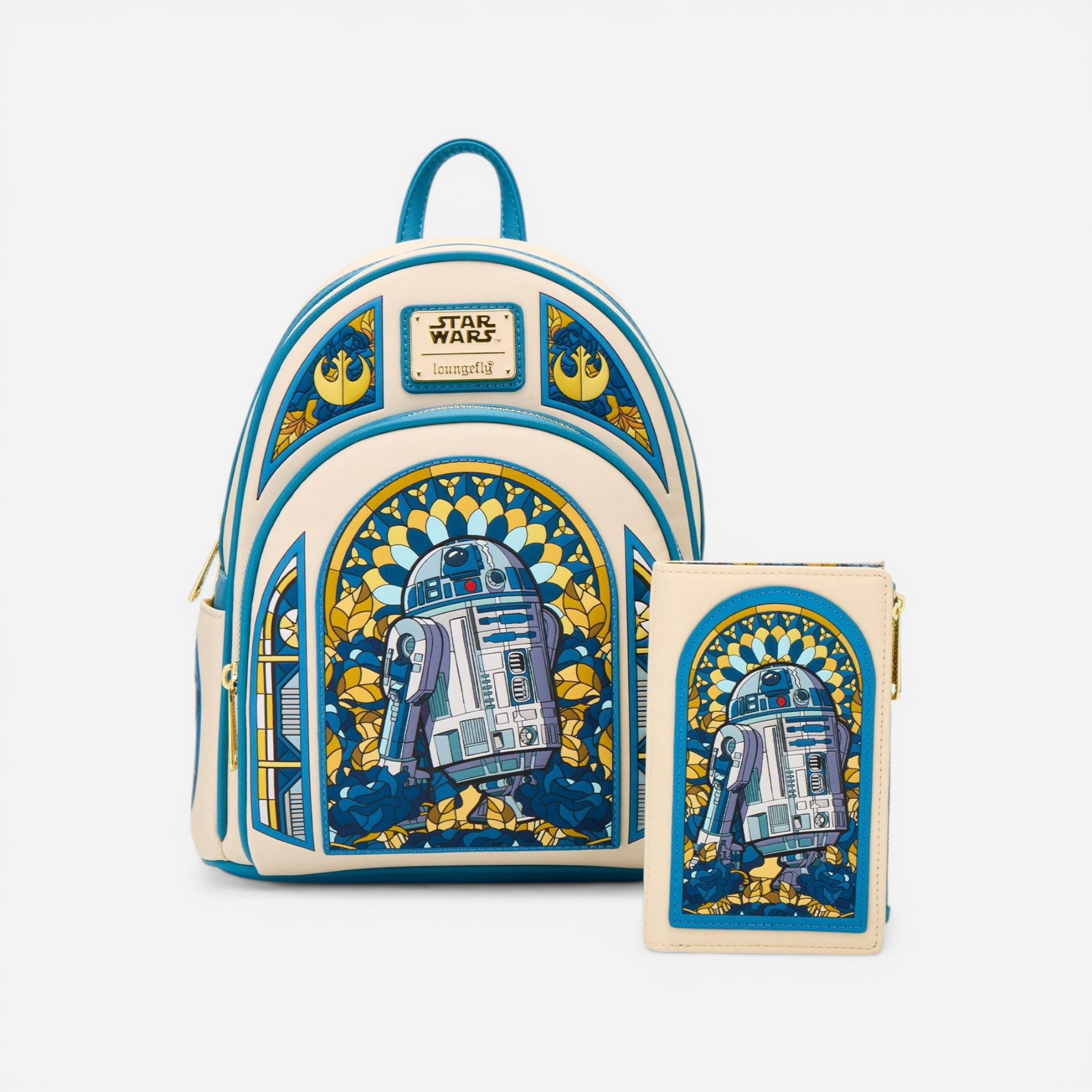 Loungefly Mini Sac à dos Star Wars R2-D2 Vitrail – Import US