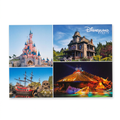 Carte postale Disneyland Paris – Montage quatre photos du parc