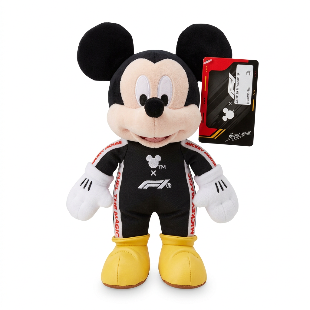Peluche Mickey t-shirt noir Formula 1 – Disneyland Paris