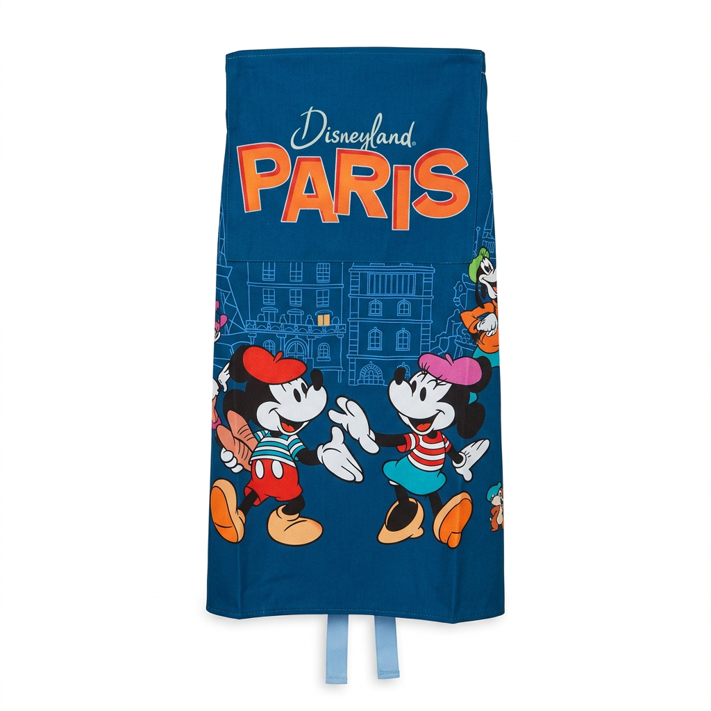Tablier bleu Paris Mickey, Minnie et Dingo – Disneyland Paris