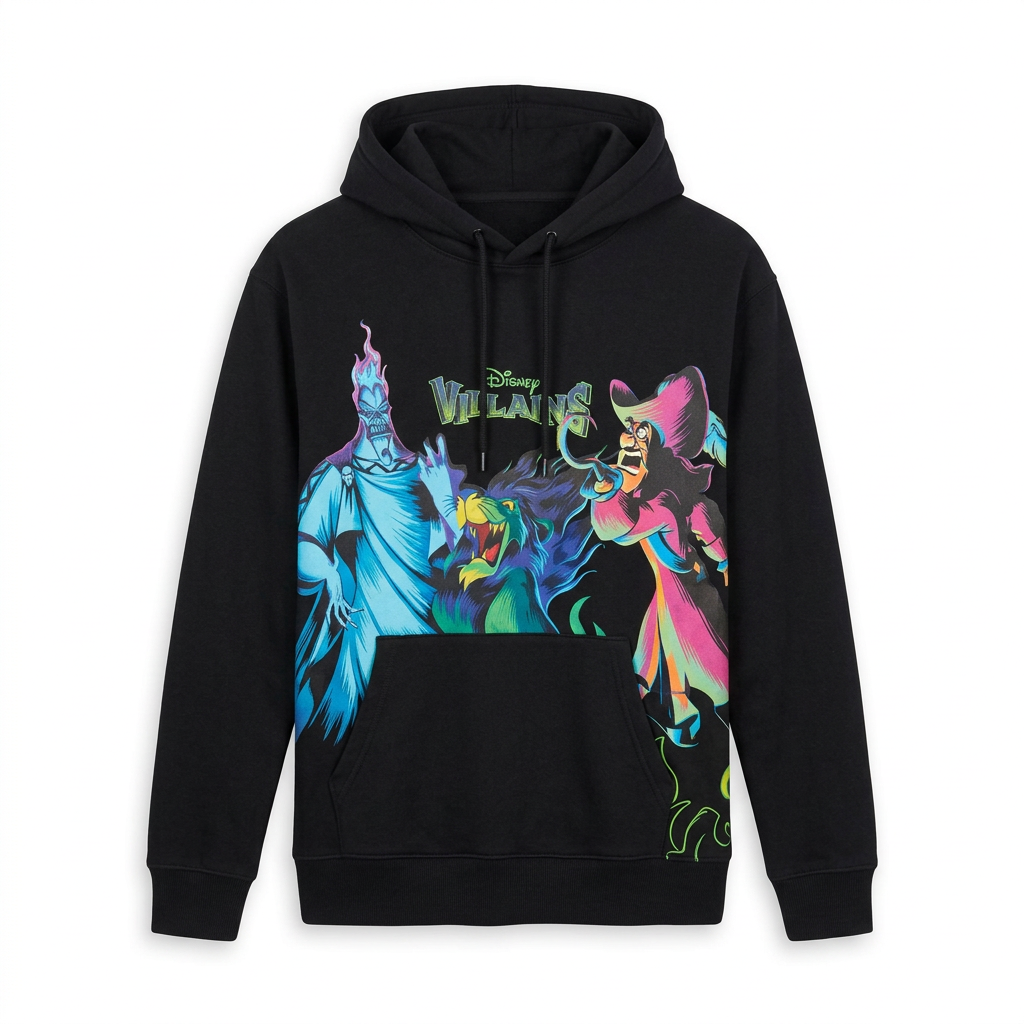 Sweat à capuche Disney Villains Hadès, Scar et Crochet – Disneyland Paris