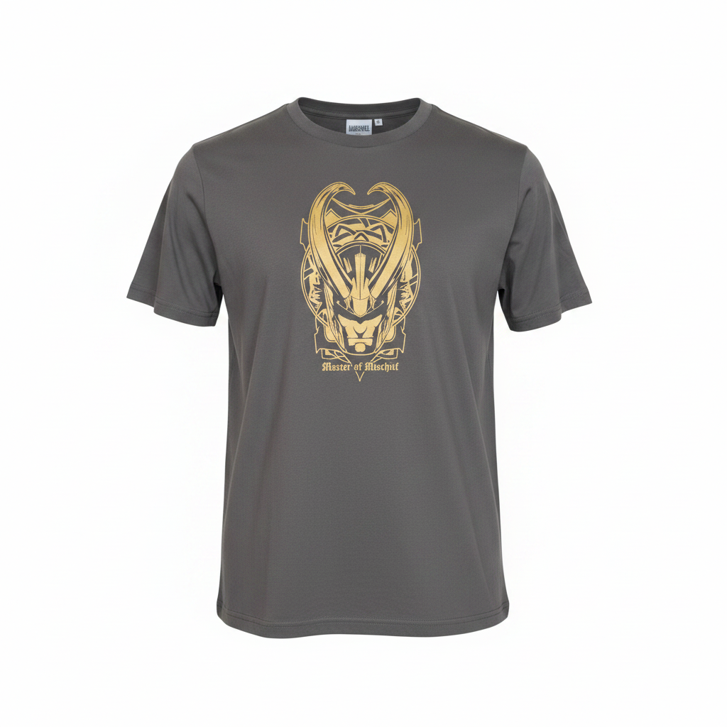T-shirt Loki Mission Equipment gris foncé avec visuel Master of Mischief