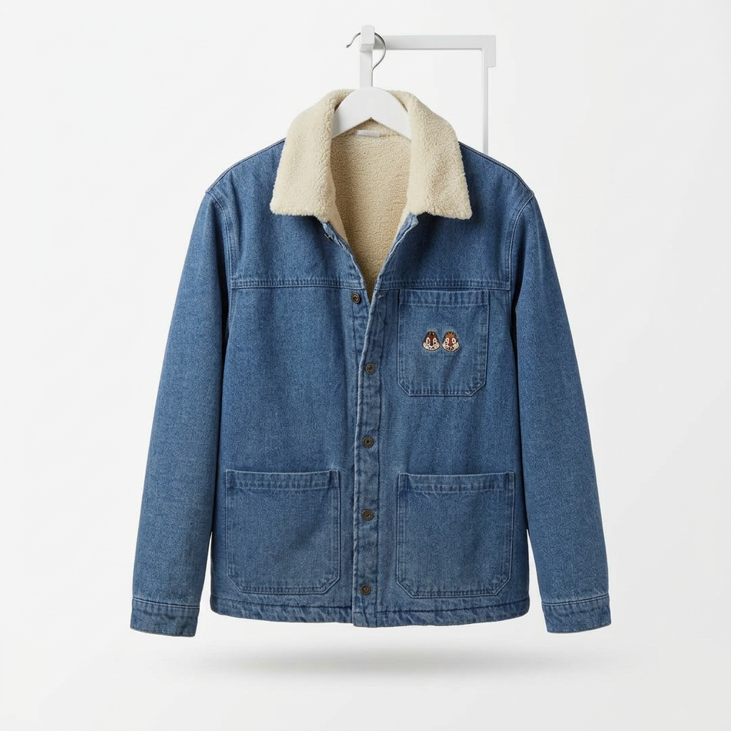 Veste en jean doublée sherpa Tic et Tac – Disneyland Paris