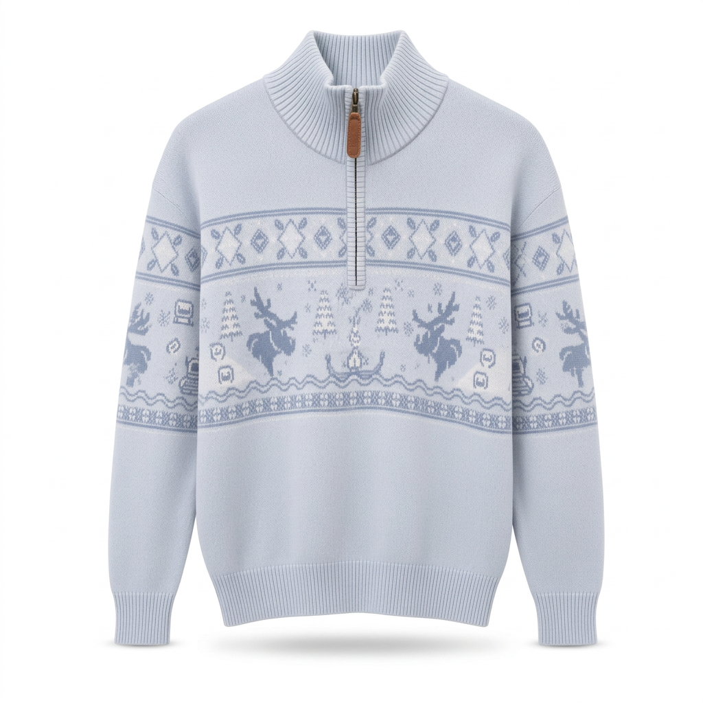 Pull jacquard Sven à col zippé – Disneyland Paris