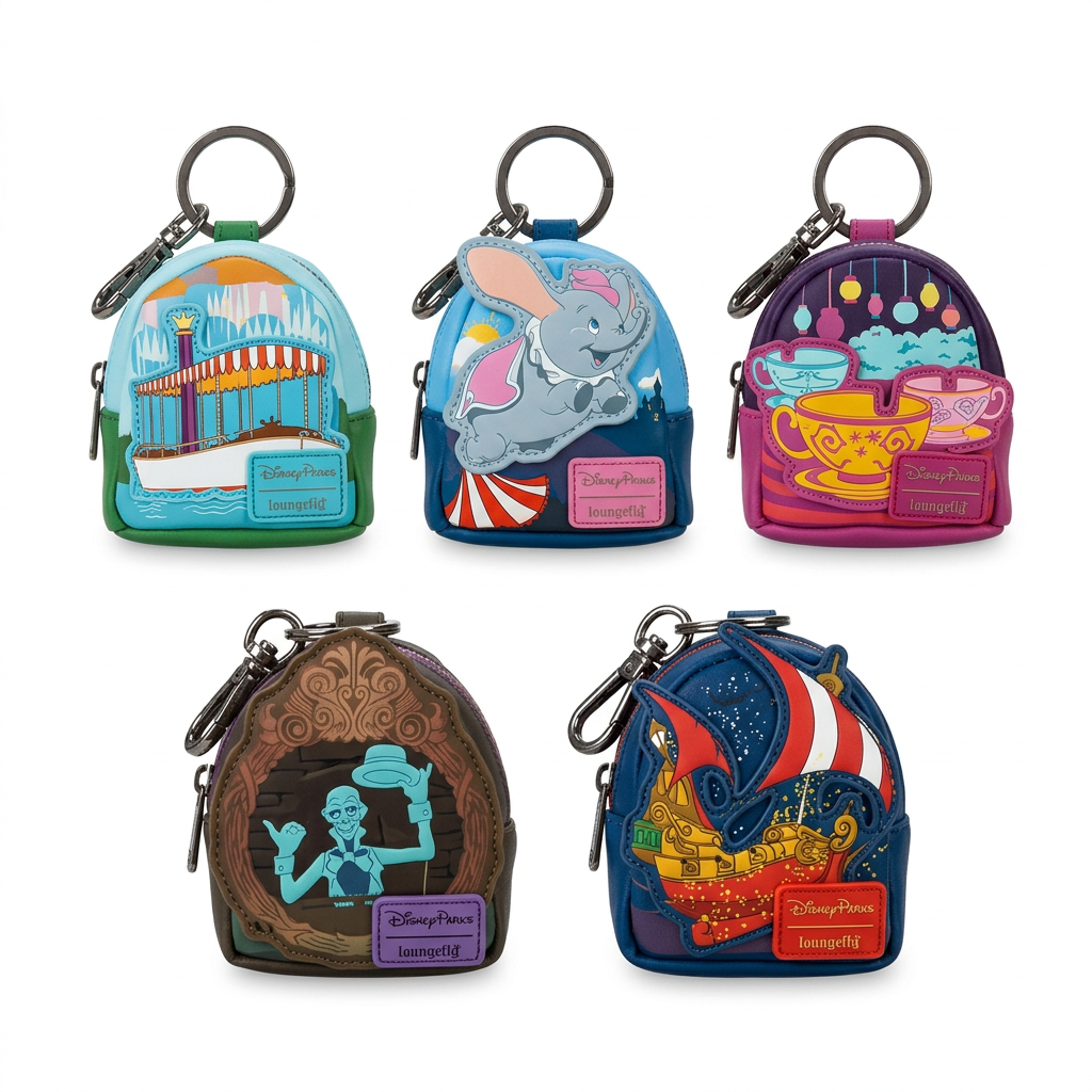 Porte-clés mini-sac Loungefly surprise – Série Attractions