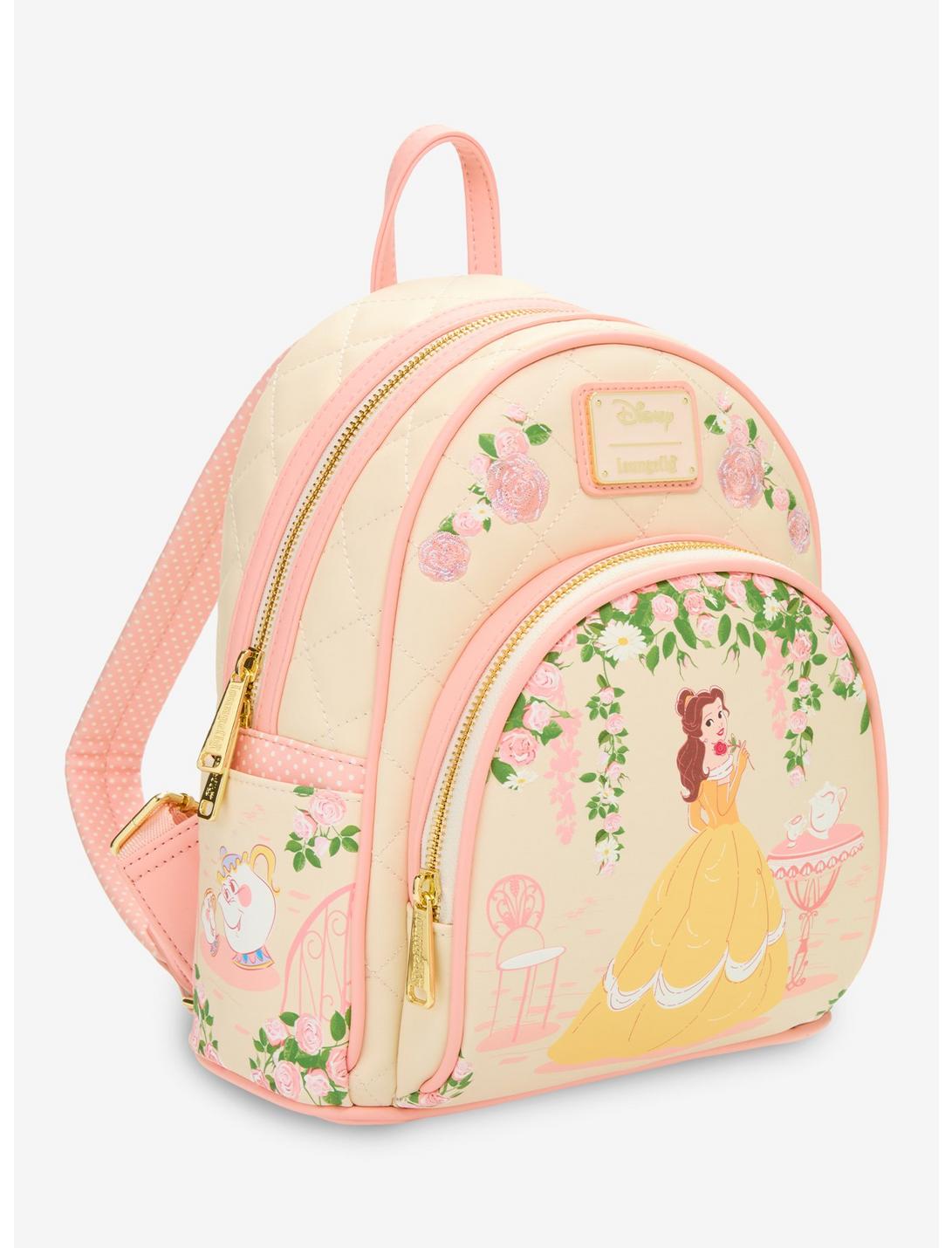 Mini sac à dos Loungefly Disney La Belle et la Bête Belle matelassé – vue arrière