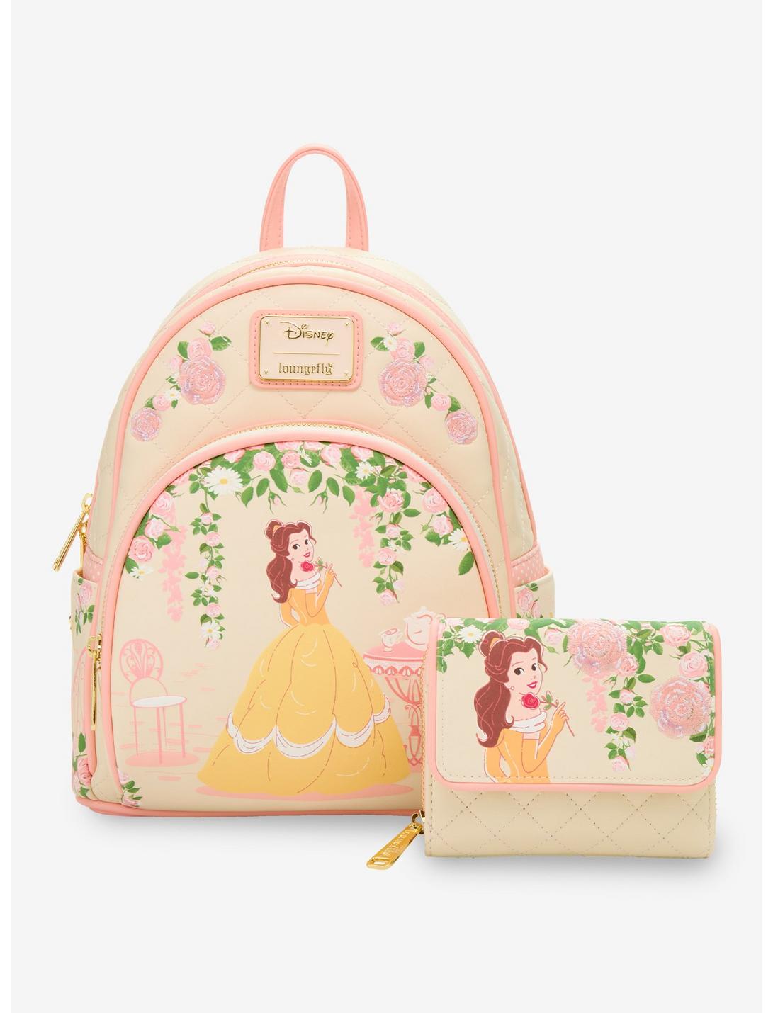 Mini sac à dos Loungefly Disney La Belle et la Bête Belle matelassé – vue complémentaire