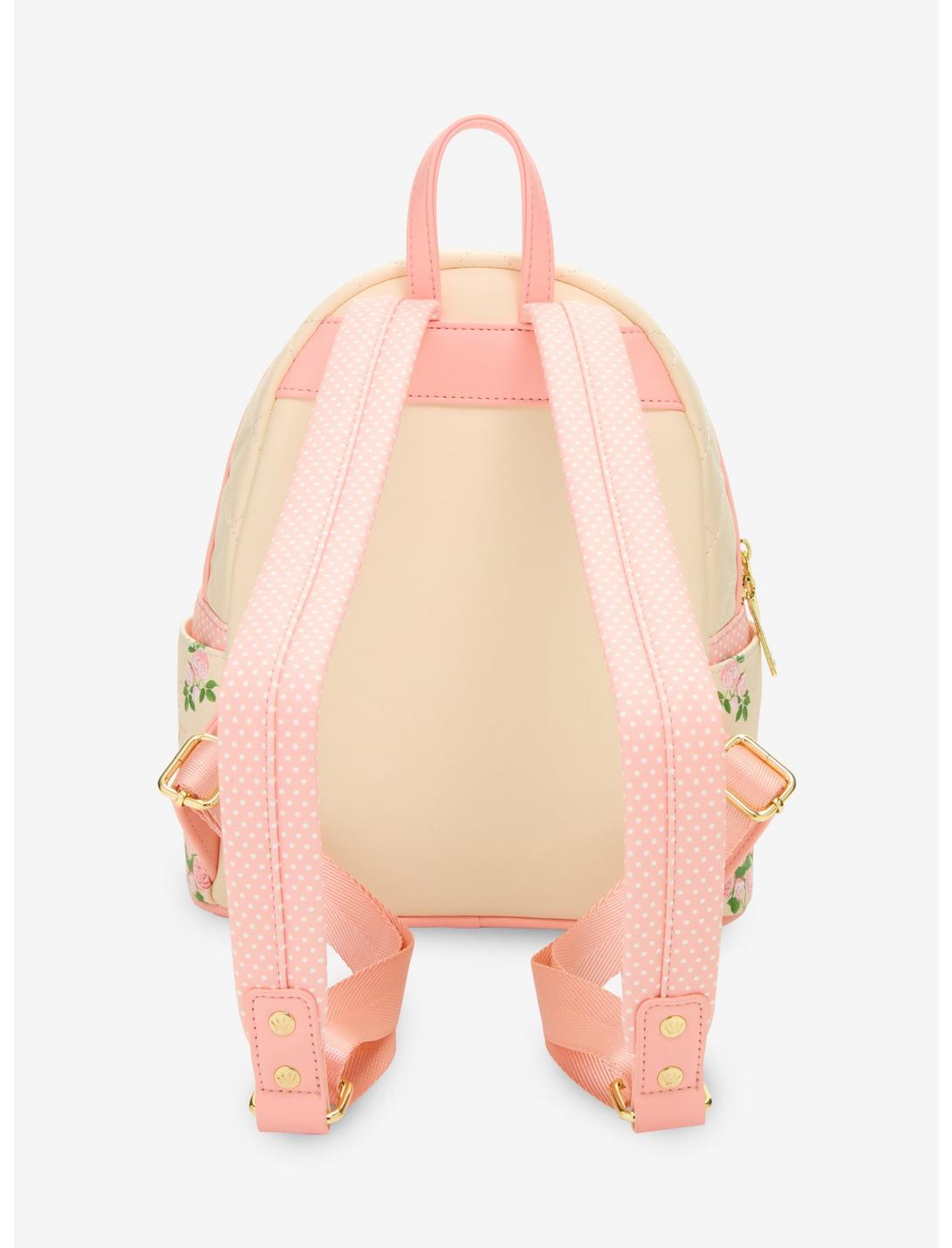 Mini sac à dos Loungefly Disney La Belle et la Bête Belle matelassé – vue de côté