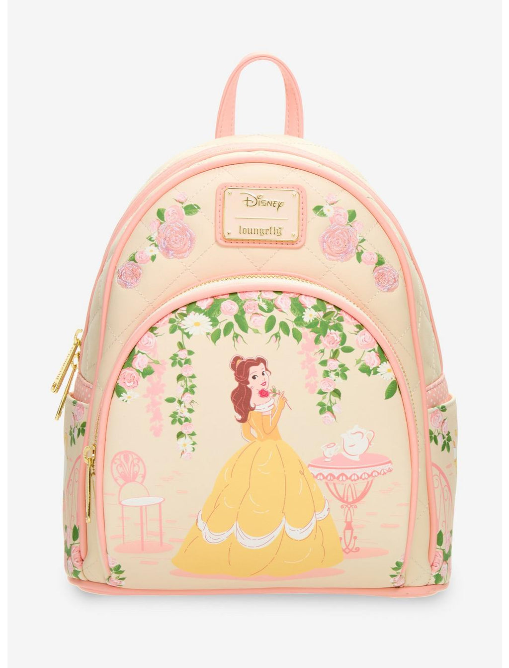Mini sac à dos Loungefly Disney La Belle et la Bête Belle matelassé – vue principale