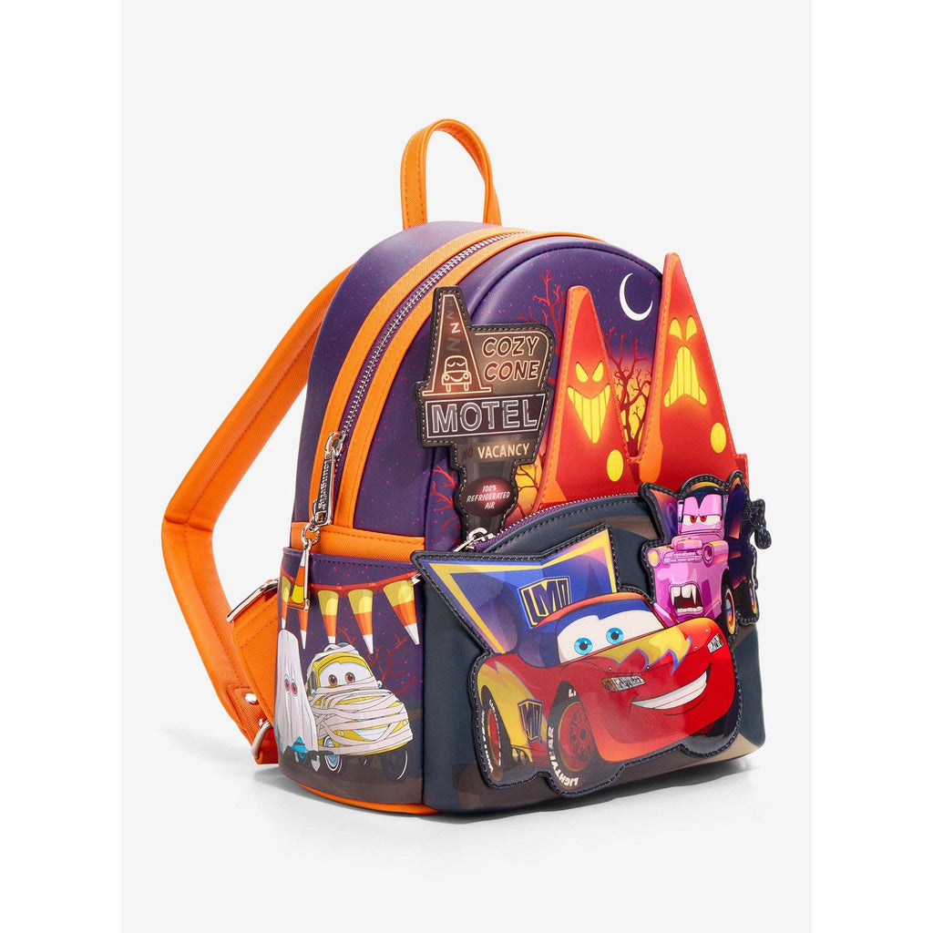Mini sac à dos Loungefly Cars Halloween phosphorescent - vue de côté