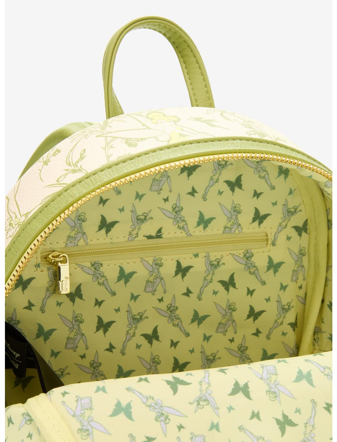 Mini sac à dos Loungefly Disney Peter Pan Fée Clochette floral – détails brodés