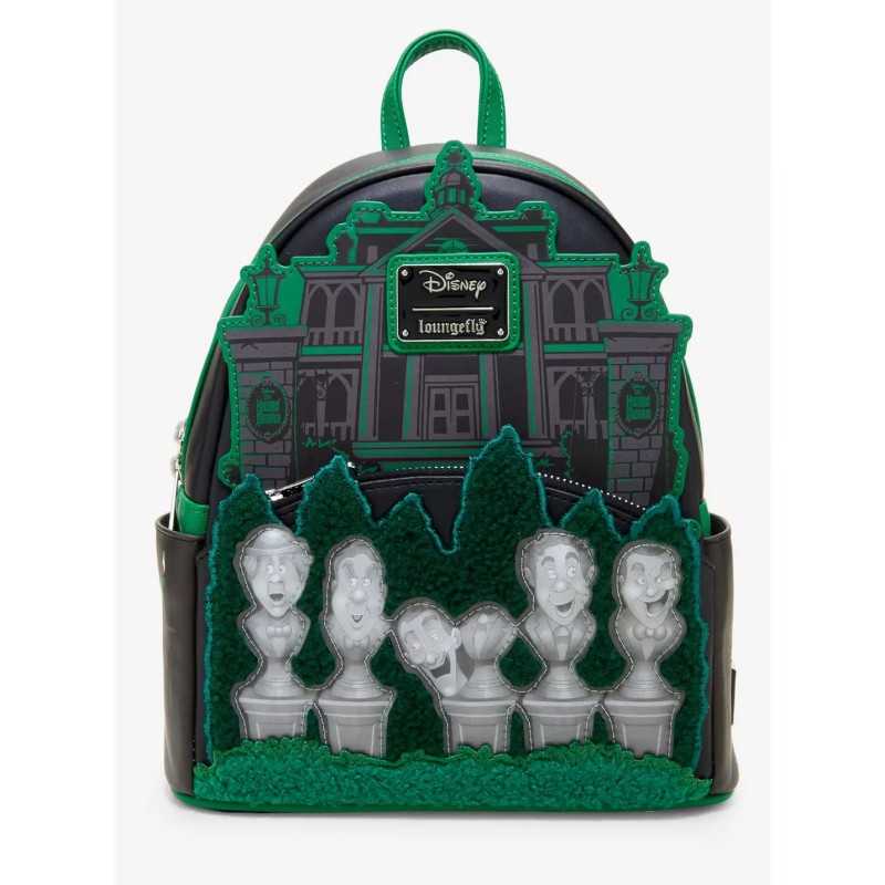 Mini sac à dos Loungefly Haunted Mansion bustes chantants phosphorescent lenticulaire