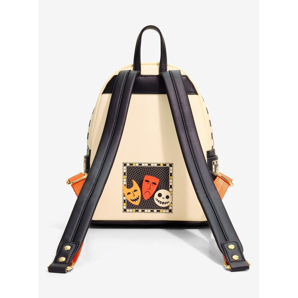 Mini sac à dos Loungefly Jack Sally et Zero mosaïque - vue de côté