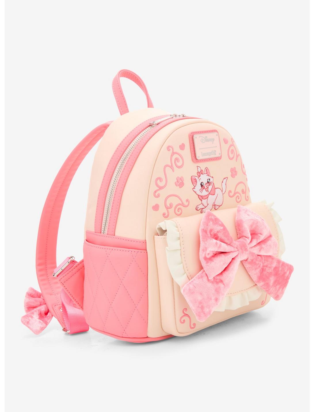 Mini sac à dos Loungefly Disney Les Aristochats Marie avec nœud en velours – vue arrière