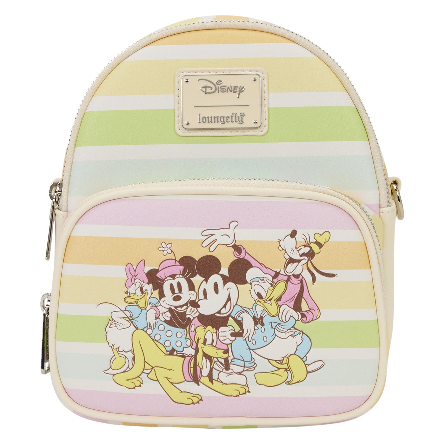 Sac bandoulière Loungefly Mickey et ses amis Rainbow Stripes - vue détaillée
