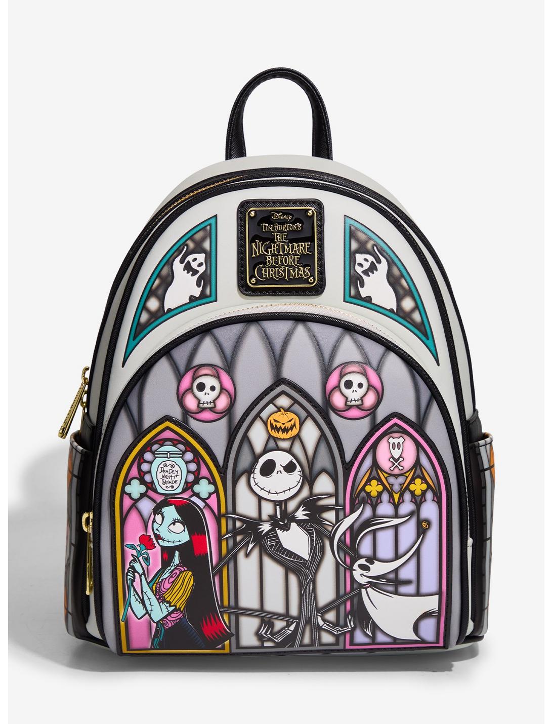 Mini sac à dos Loungefly L’Étrange Noël de Monsieur Jack vitrail - exclusivité BoxLunch