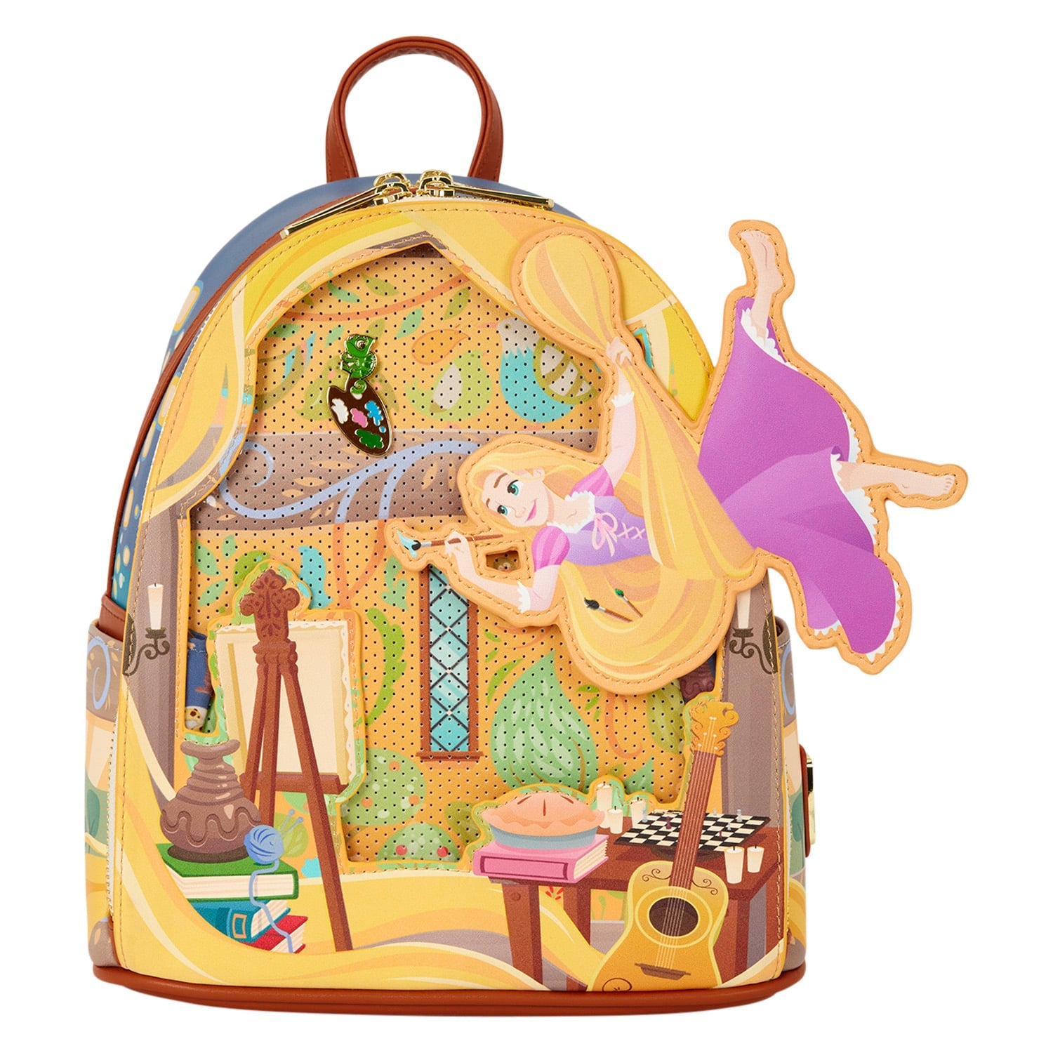 Mini sac Loungefly Raiponce avec appliqué mobile et Pascal