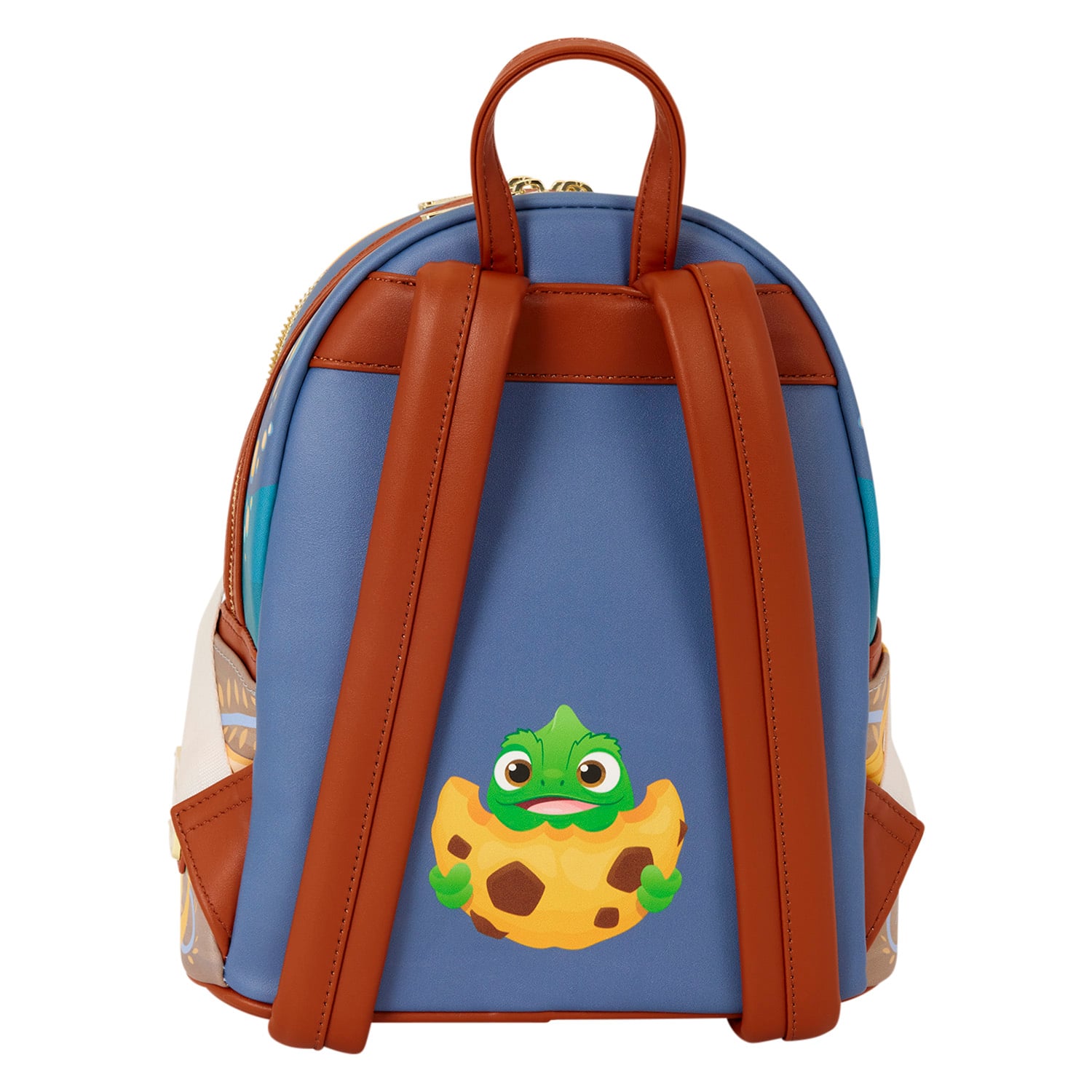Dos du mini sac Loungefly Raiponce avec Pascal et bretelles réglables