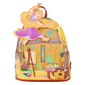 Mini sac à dos Loungefly Raiponce peignant ses cheveux – vue de face
