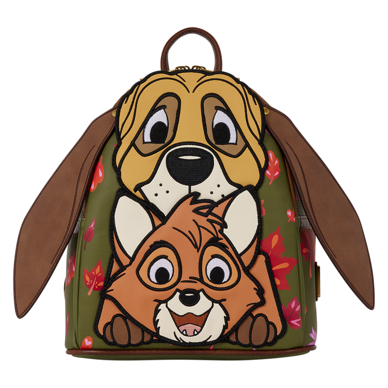 Mini sac à dos Loungefly Rox et Rouky D23 avec oreilles déployées
