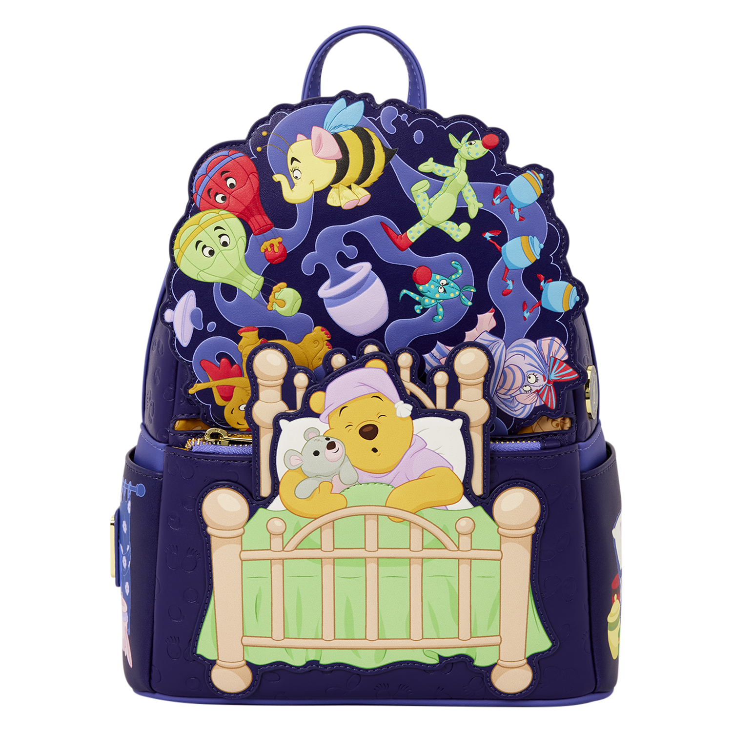 Mini sac à dos Loungefly Winnie l’Ourson Éfélants et Nouïfes D23 – vue de face