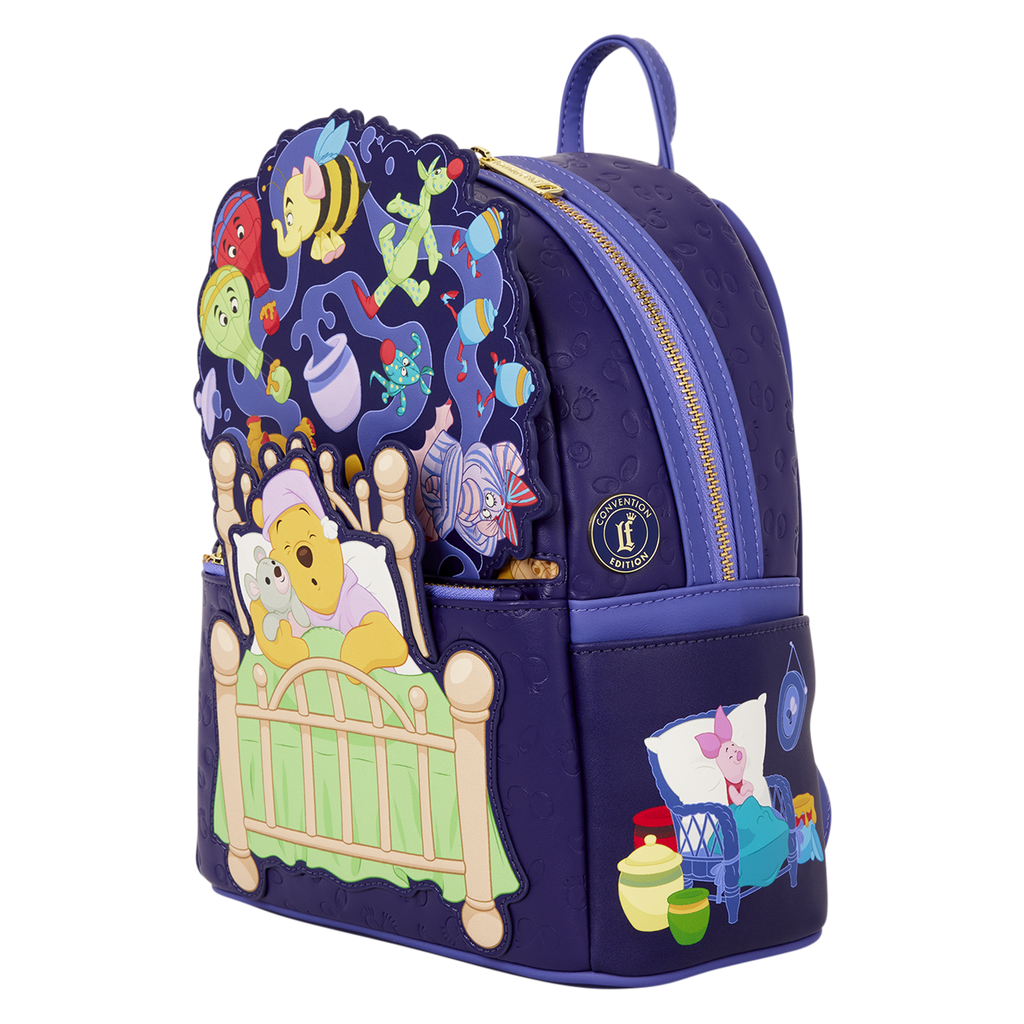 Mini sac Loungefly Winnie l’Ourson D23 avec Porcinet – vue trois quarts droite