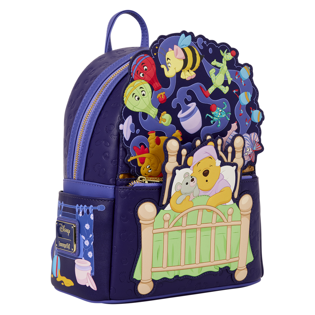 Mini sac Loungefly Winnie l’Ourson D23 – vue trois quarts gauche