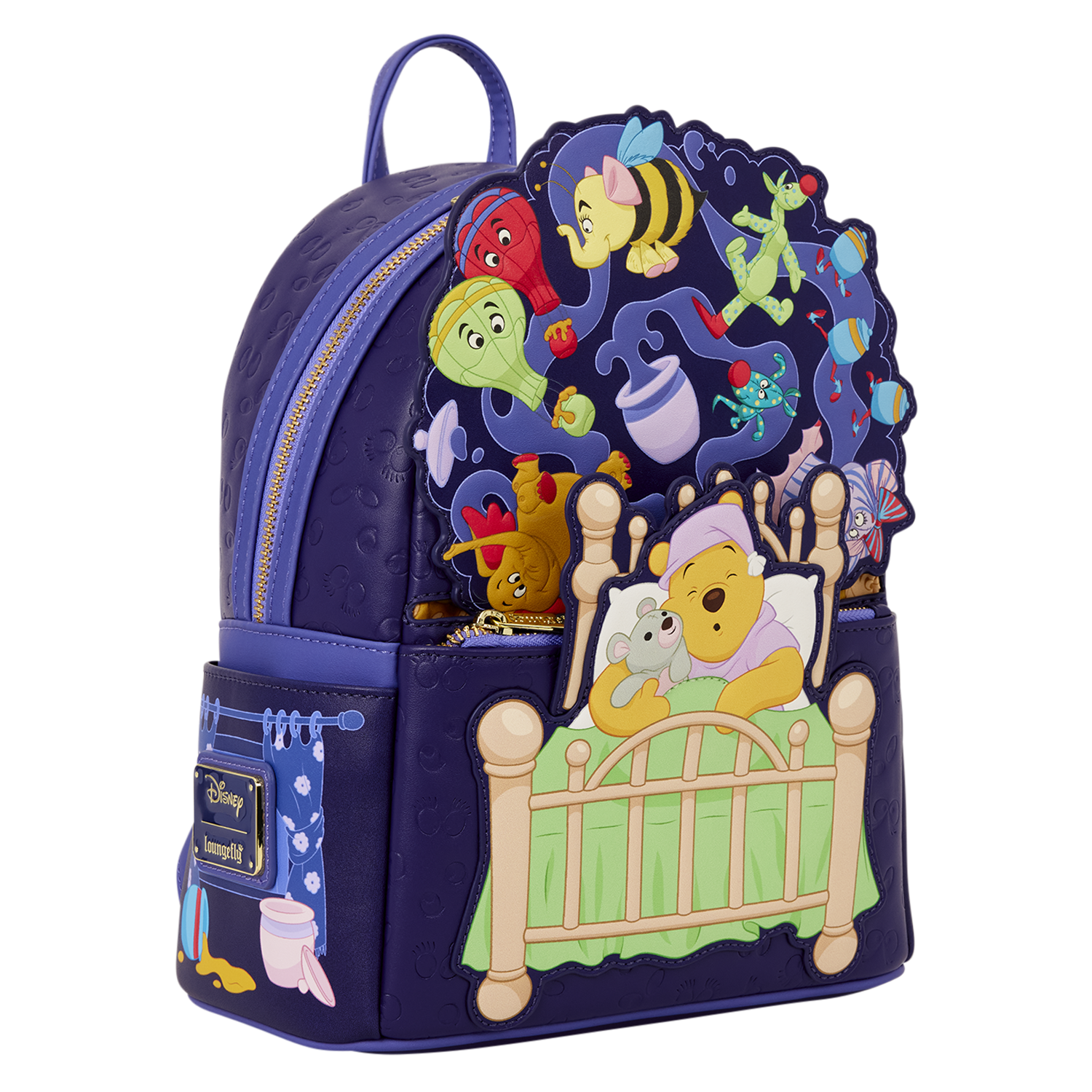 Mini sac Loungefly Winnie l’Ourson D23 – vue trois quarts gauche