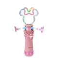 Varita luminosa Lumifête Minnie rosa con silueta de orejas y lazo multicolor