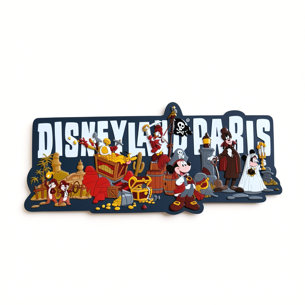 Magnet Best Day Ever Disneyland Paris avec Mickey, Minnie, Tic et Tac et Dingo