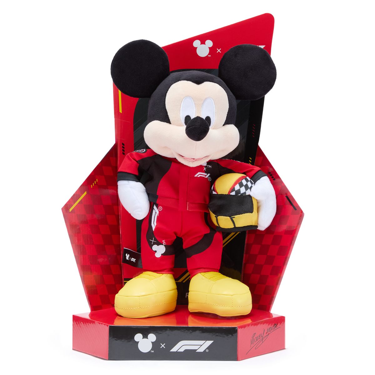 Mickey pilote Formula 1 – emballage podium rouge – référence Disney Store