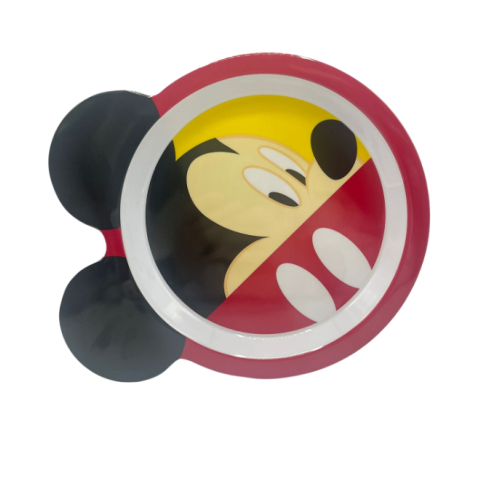 Assiette Mickey Mouse rouge – vue de face