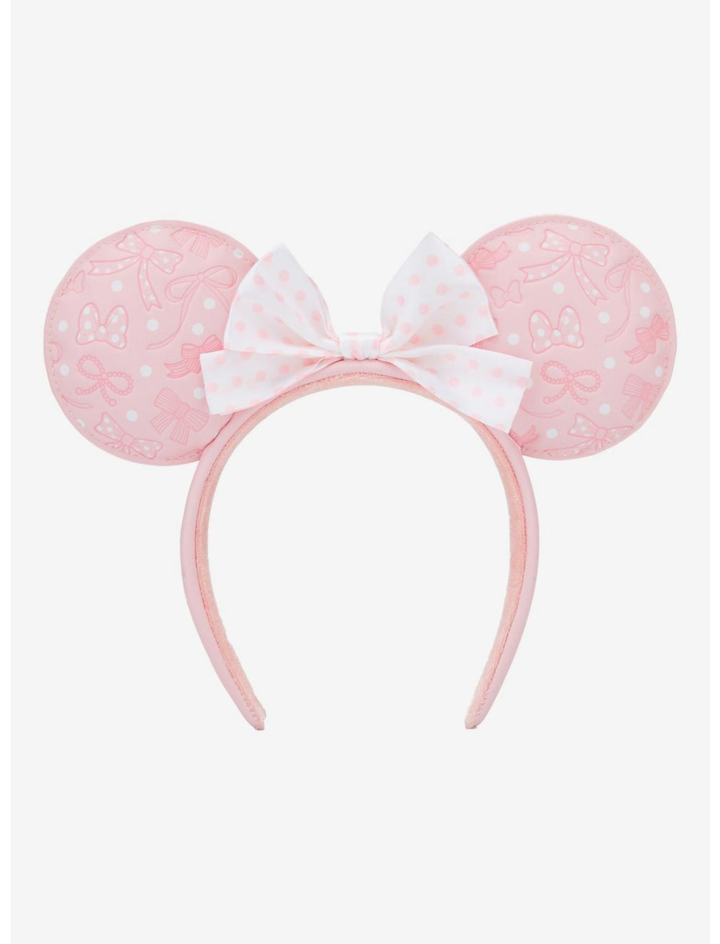 Serre-tête Loungefly Minnie rose à pois – vue de face