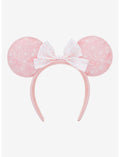 Serre-tête Loungefly Minnie rose à pois – vue de face